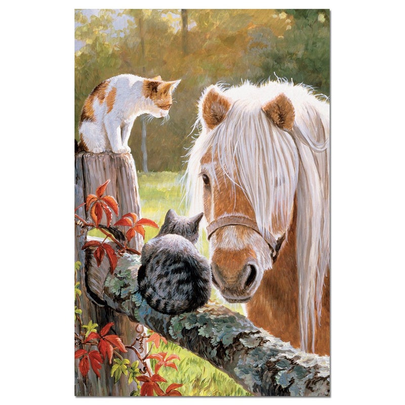 Tree-Free Greetings - All Occasion Cards - Artful Designs - 12 Greeting Cards + White Envelopes - Made in USA - 100% Recycled Paper - 4 x 6 - Just Visiting (FS66526) - Image 1